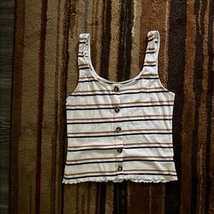 Aeropostale Black and Brown Sleeveless Crop Tank Top